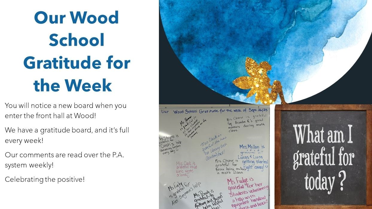 Wood School Gratitude Board